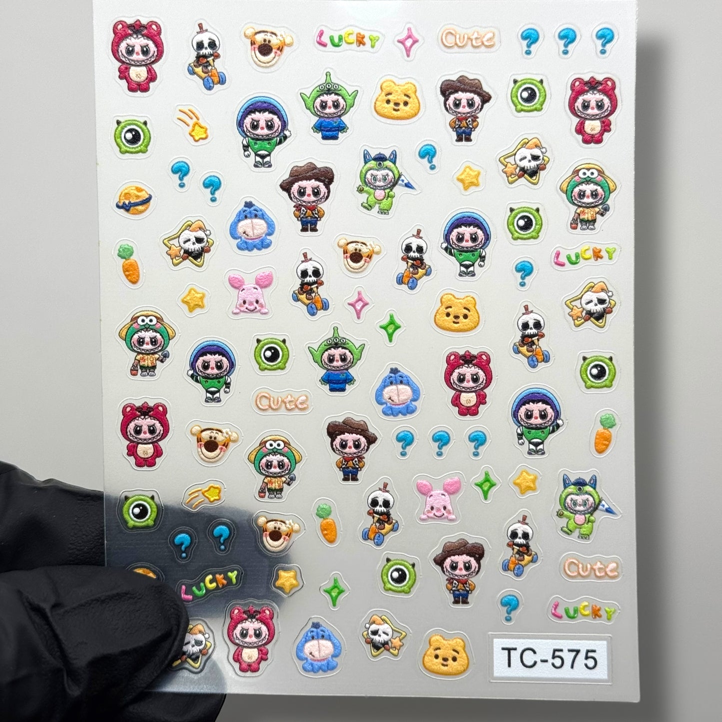 Labubu Nail Stickers TC -575– Cute Cartoon Nail Decals