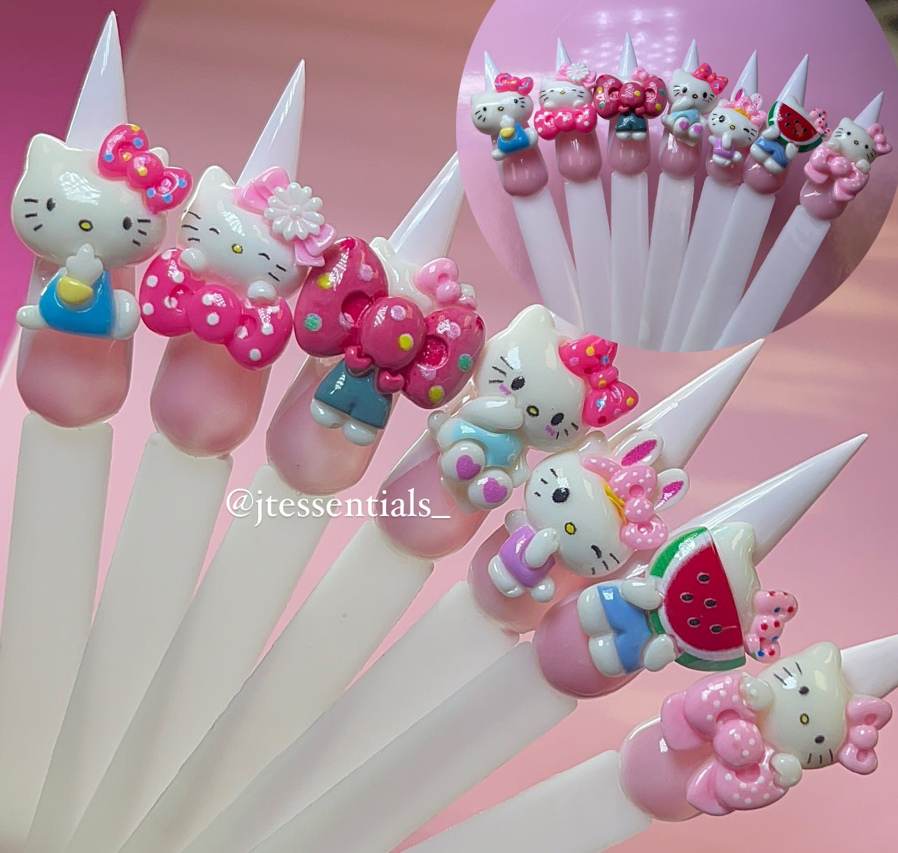 7 pcs MIX - 05 HELLO K - nail charms - JTessentials