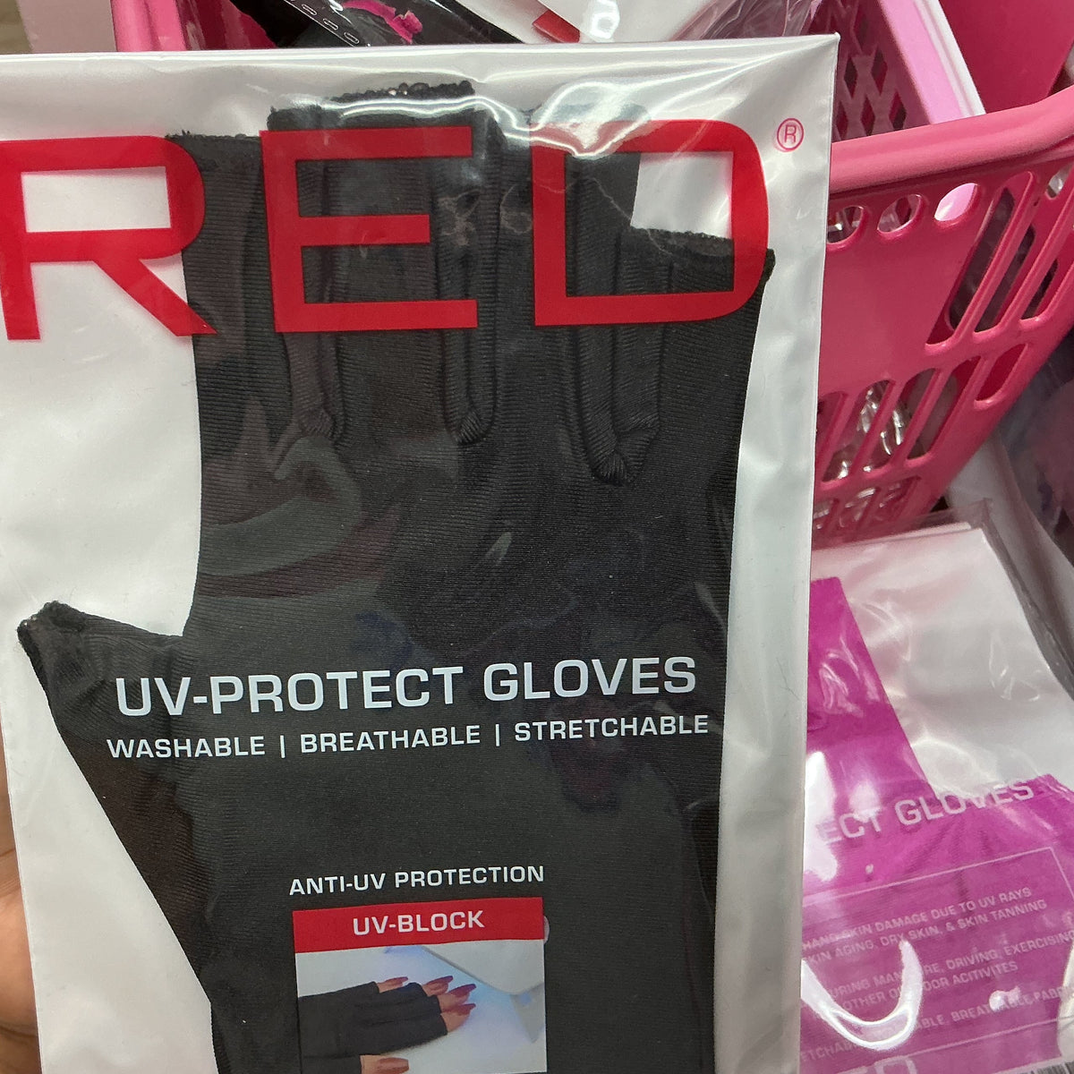 Red -Uv protection Gloves
