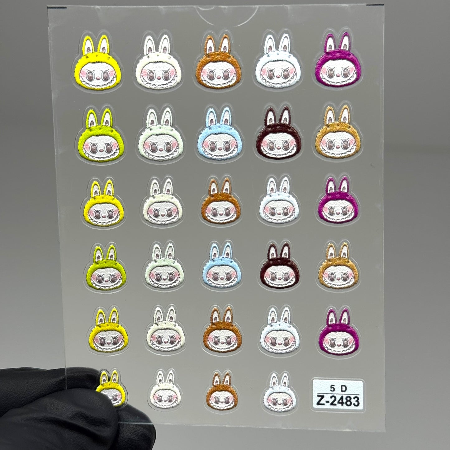 2483 LABUBU Nail Art Stickers – Cute Cartoon Self
