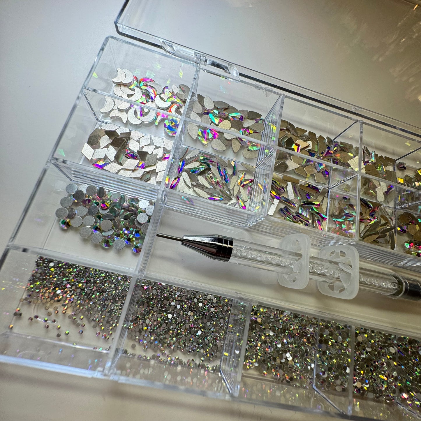 AB• Wax pen tool &High Luxury Crystal Box-Rhinestone box