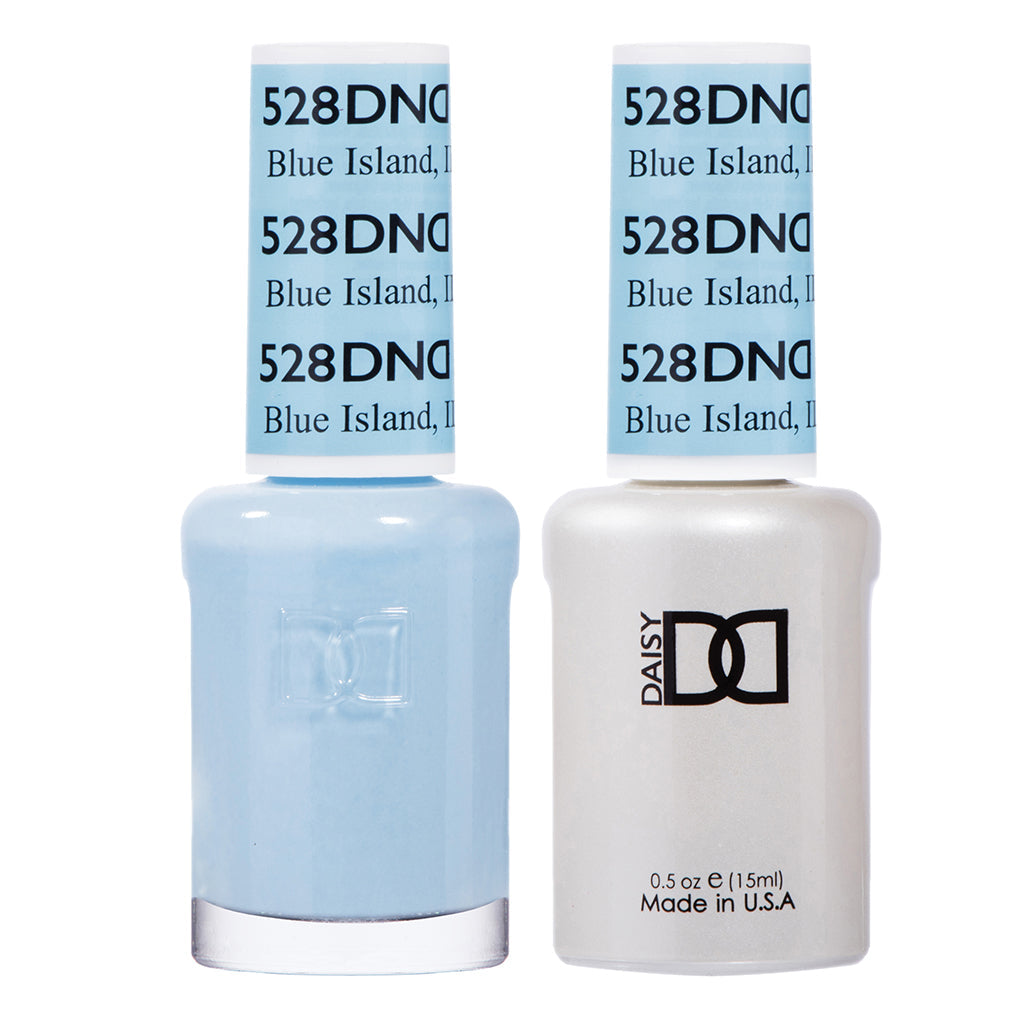 DND #528 Blue Island – Duo Gel & Lacquer Set | Ocean Blue Long-Lasting Gel Polish