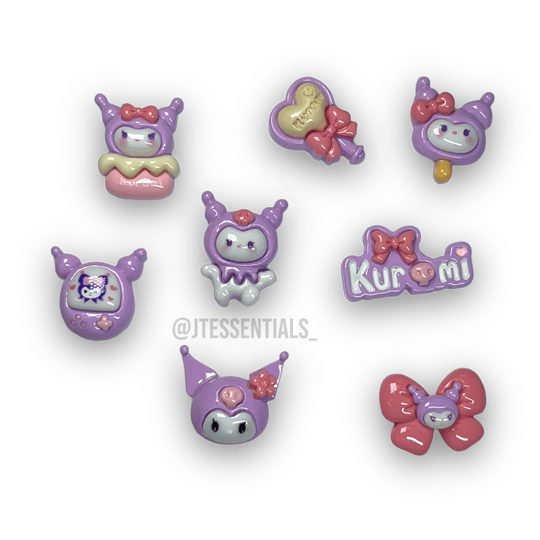 8 PCs Kuromi Jumbo Charms•Purple - JTessentials