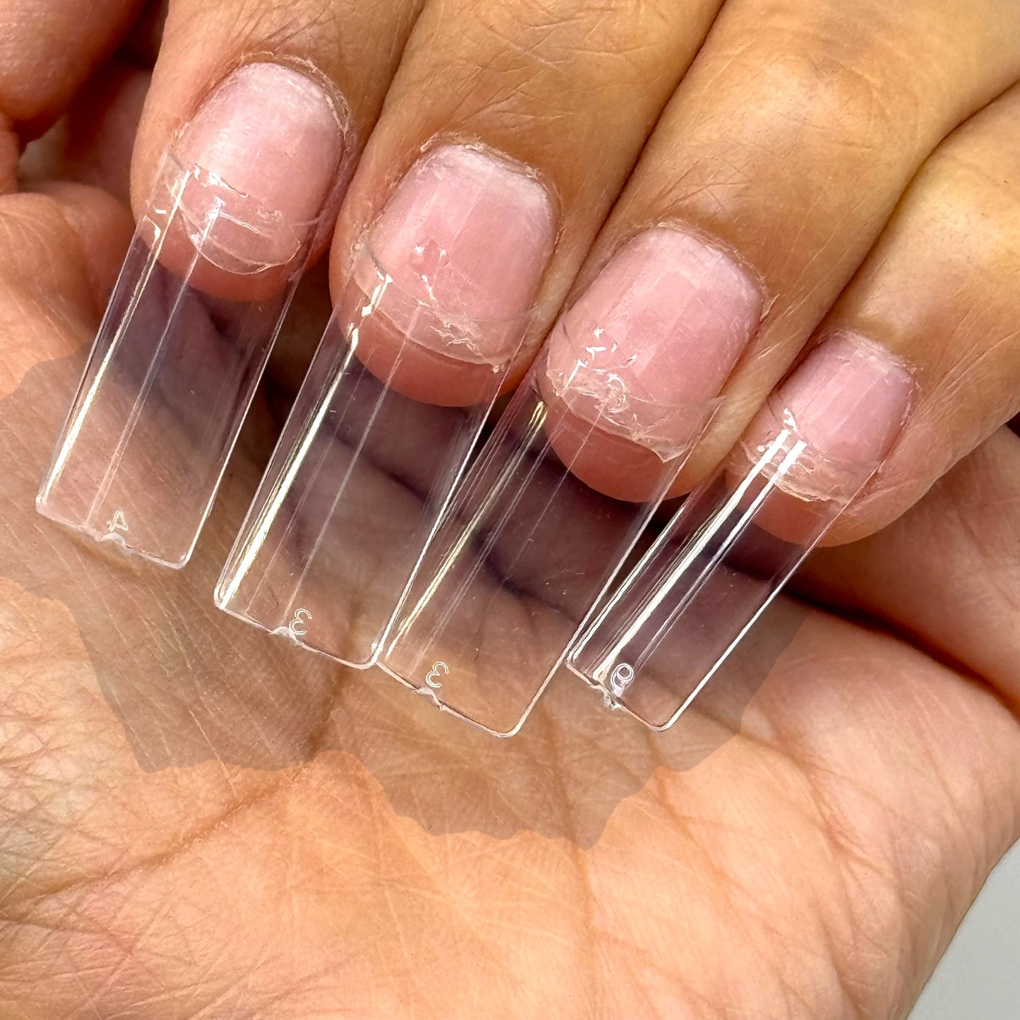 STRAIGHT MEDIUM NO C CURVE NAIL TIPS 500 pc BOX