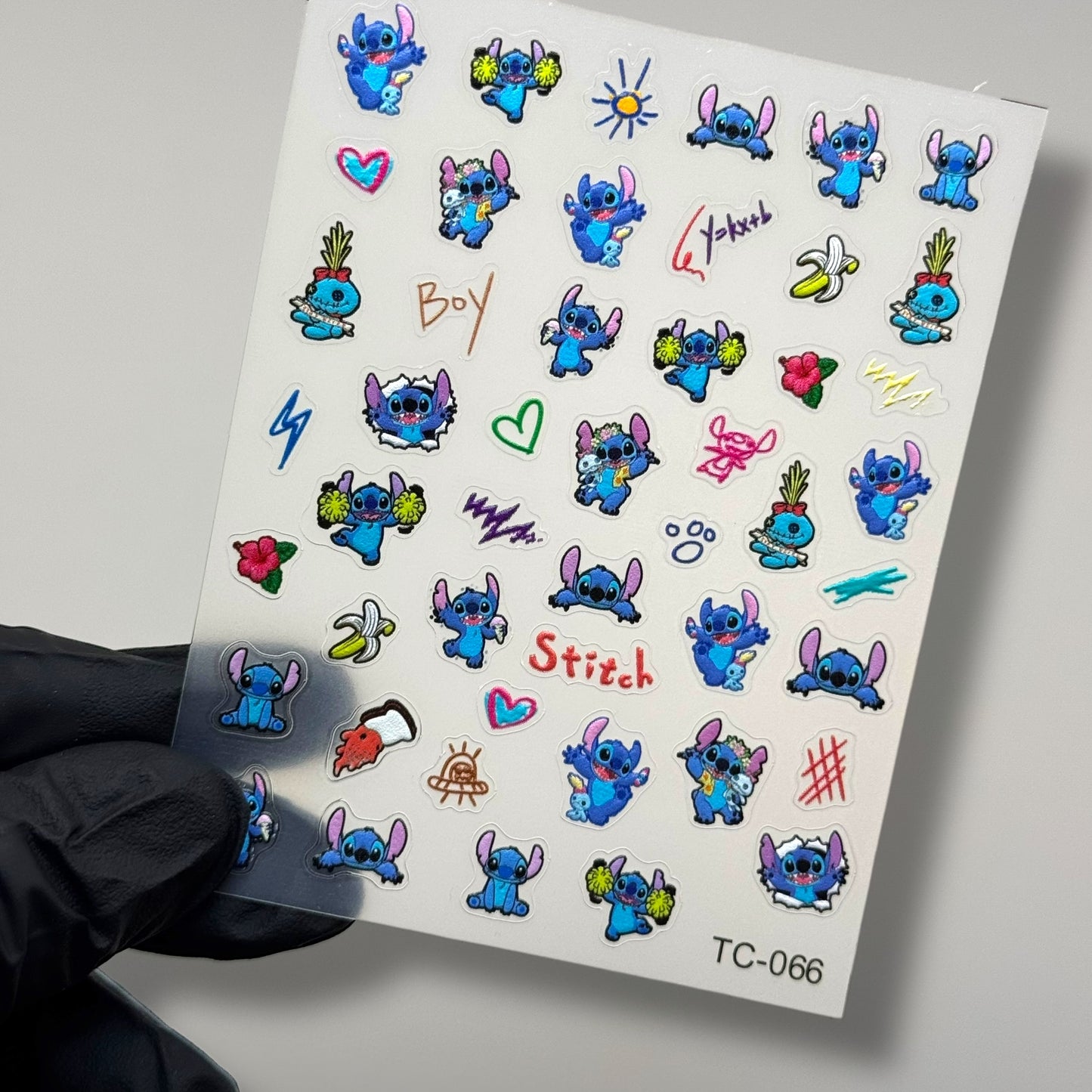 Stitch Nail Art Stickers – Cute Waterproof Cartoon Nail Decals