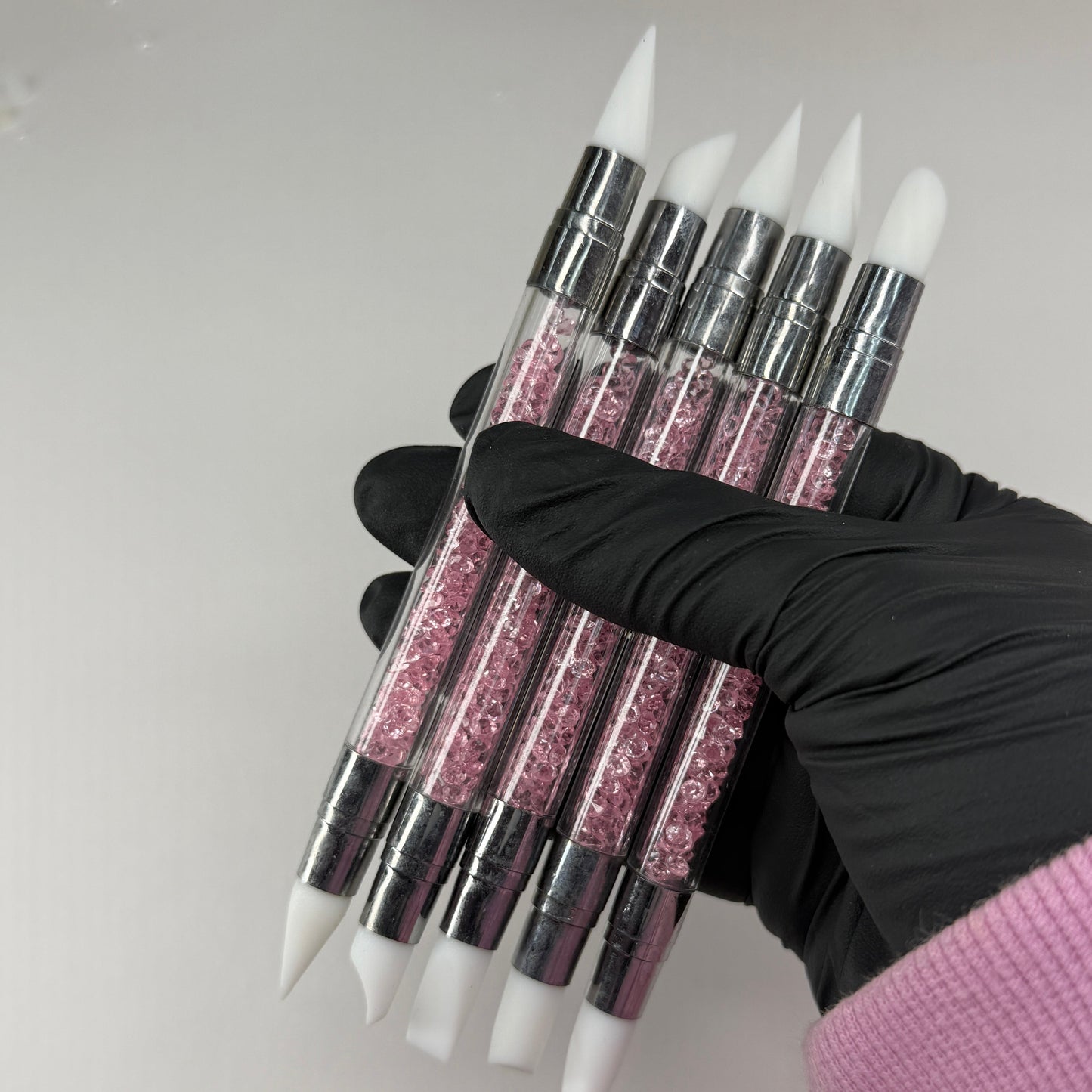 PINK & WHITE 02-Silicone Pencils Molding Gel Tools - 5 PCs Pack