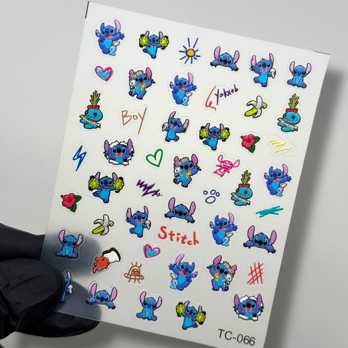 Stitch Nail Art Stickers – Cute Waterproof Cartoon Nail Decals