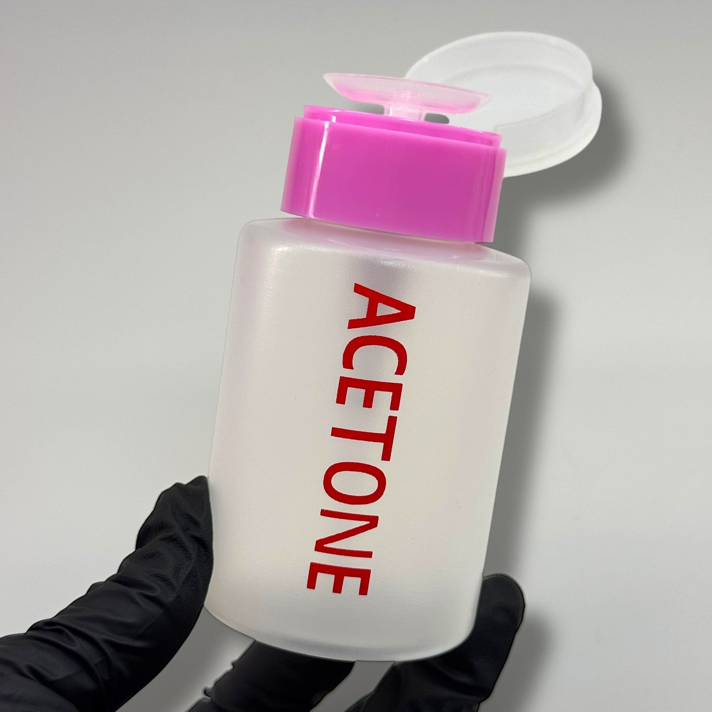 Refillable 5 oz Acetone Pump Dispenser Bottle for Nail Techs – Leak-Proof & Easy Pump Top