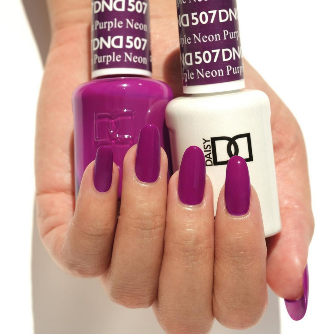 DND #507 Neon Purple – Vibrant Gel & Lacquer Duo | Long-Lasting Bright Purple Polish