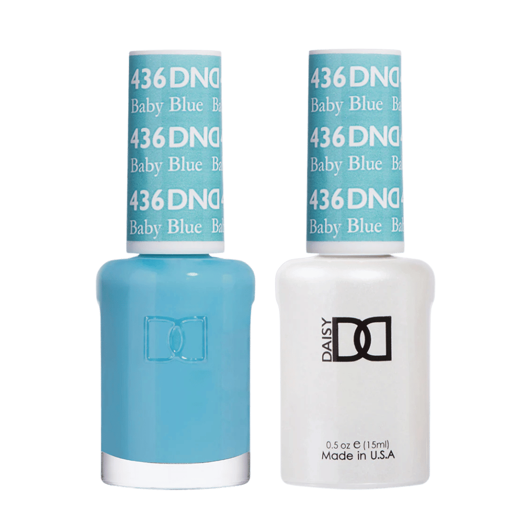 DND #436 Baby Blue – Gel & Matching Polish Duo | Soft Pastel Blue Nail Color