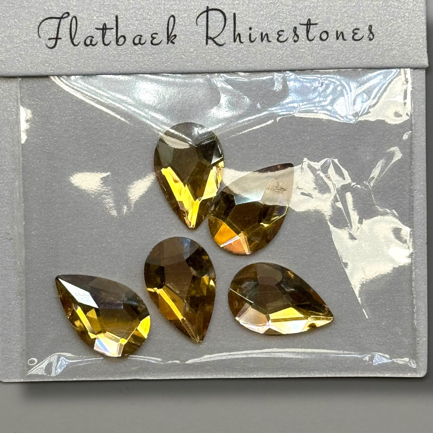Jumbo Teardrop Flatback Crystal Rhinestones – 5 Pcs for Nail Art Designs