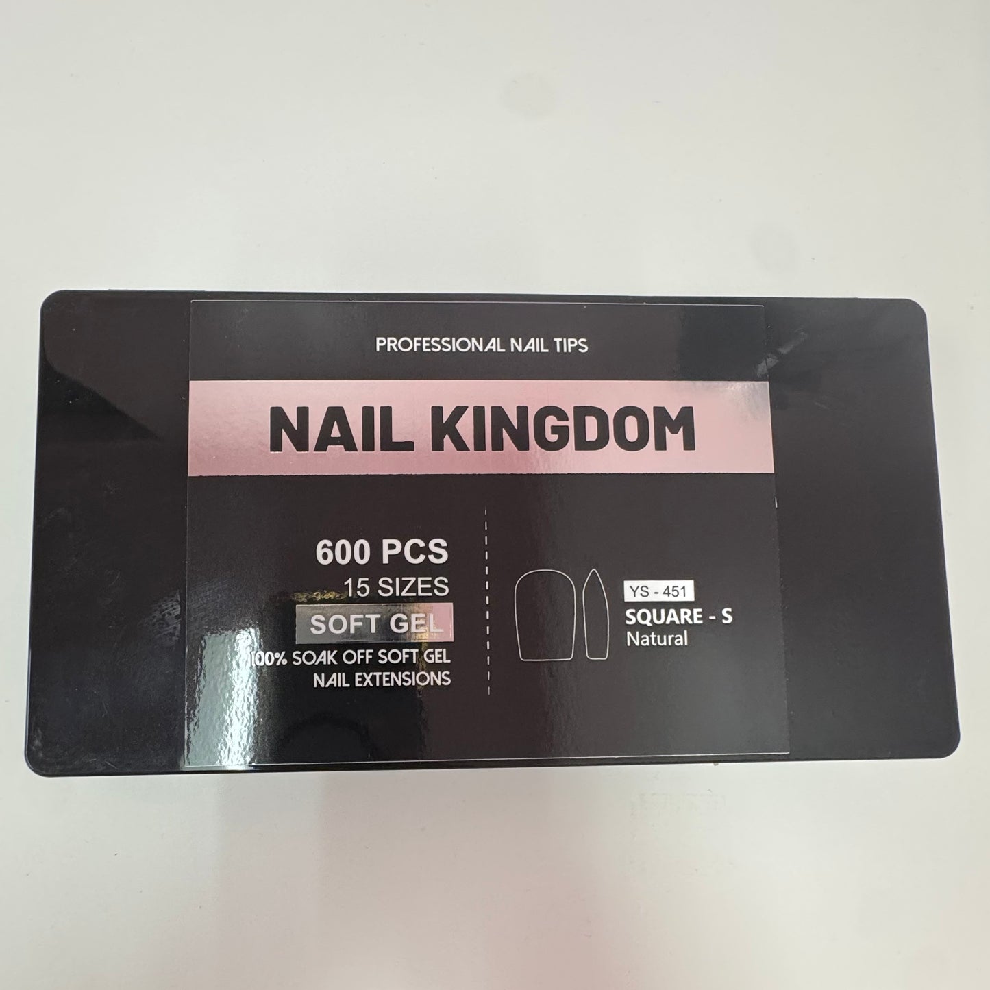 Full Cover Soft Gel Nail Extensions – 15 Sizes Box (Square Natural)