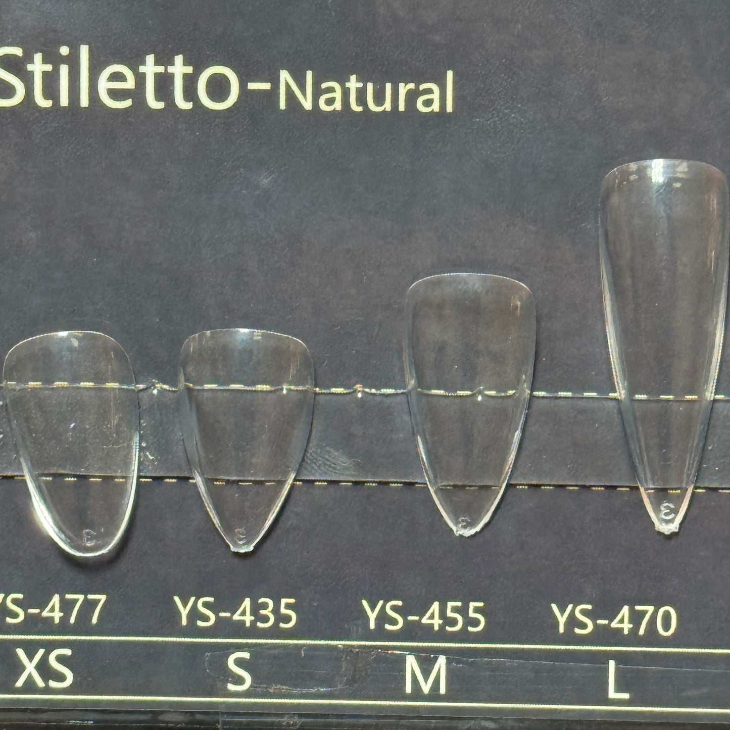 Full Cover Soft Gel Nail Extensions – 15 Sizes Box (Stiletto-Natural )