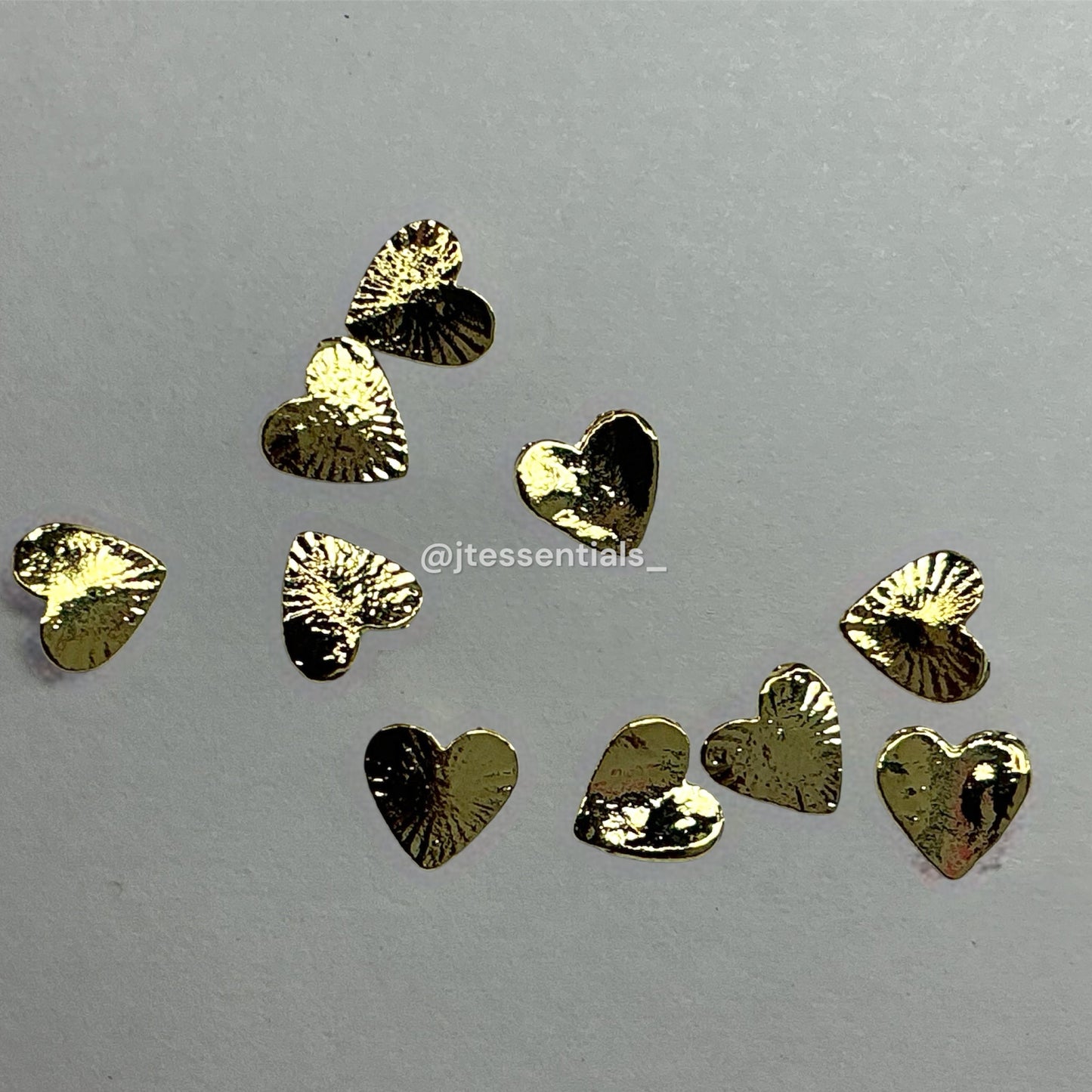 Gold Heart Metal Nail Charms – Nail Art Decoration