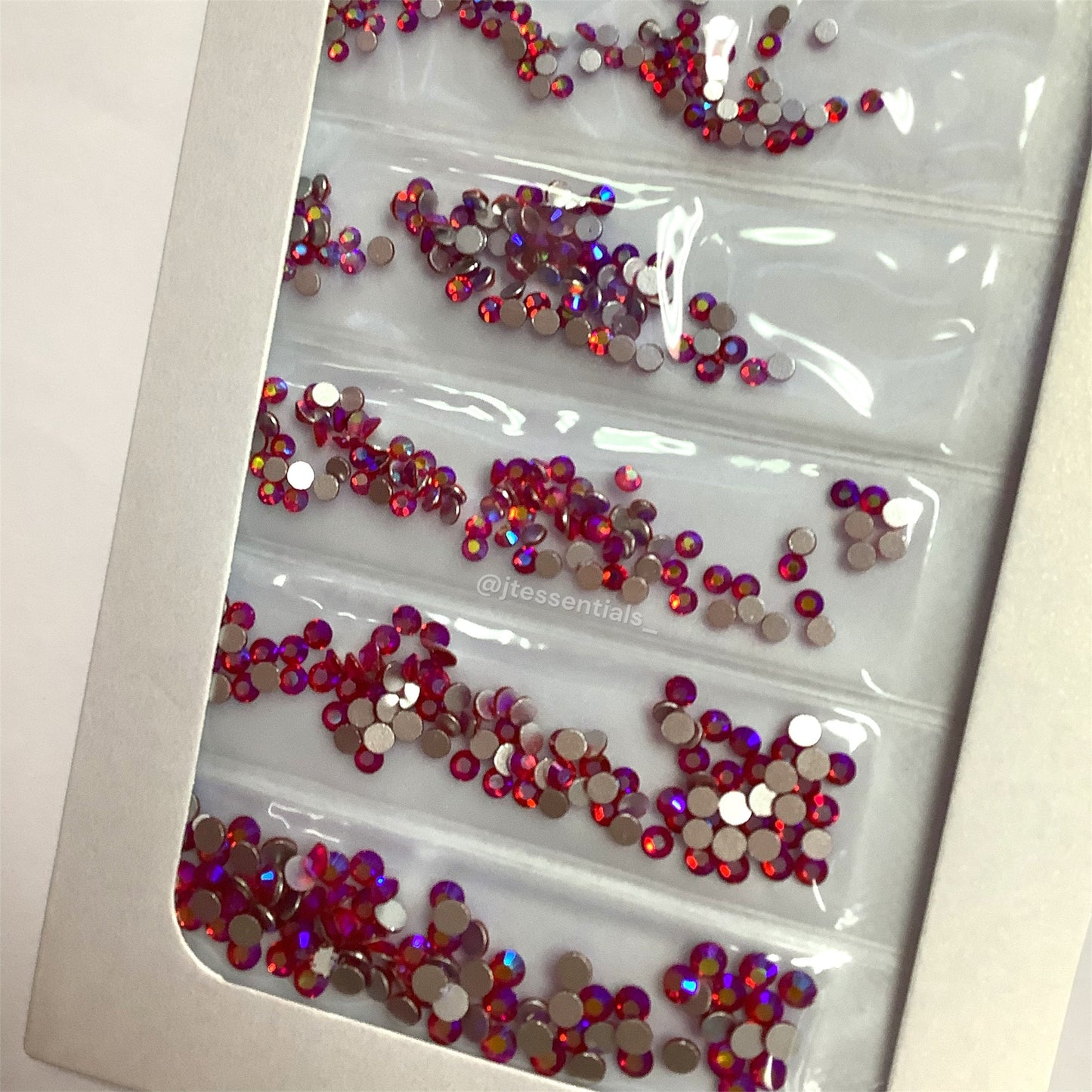 6 grit Magenta AB- Rhinestone pack different sizes high quality crystals flat back