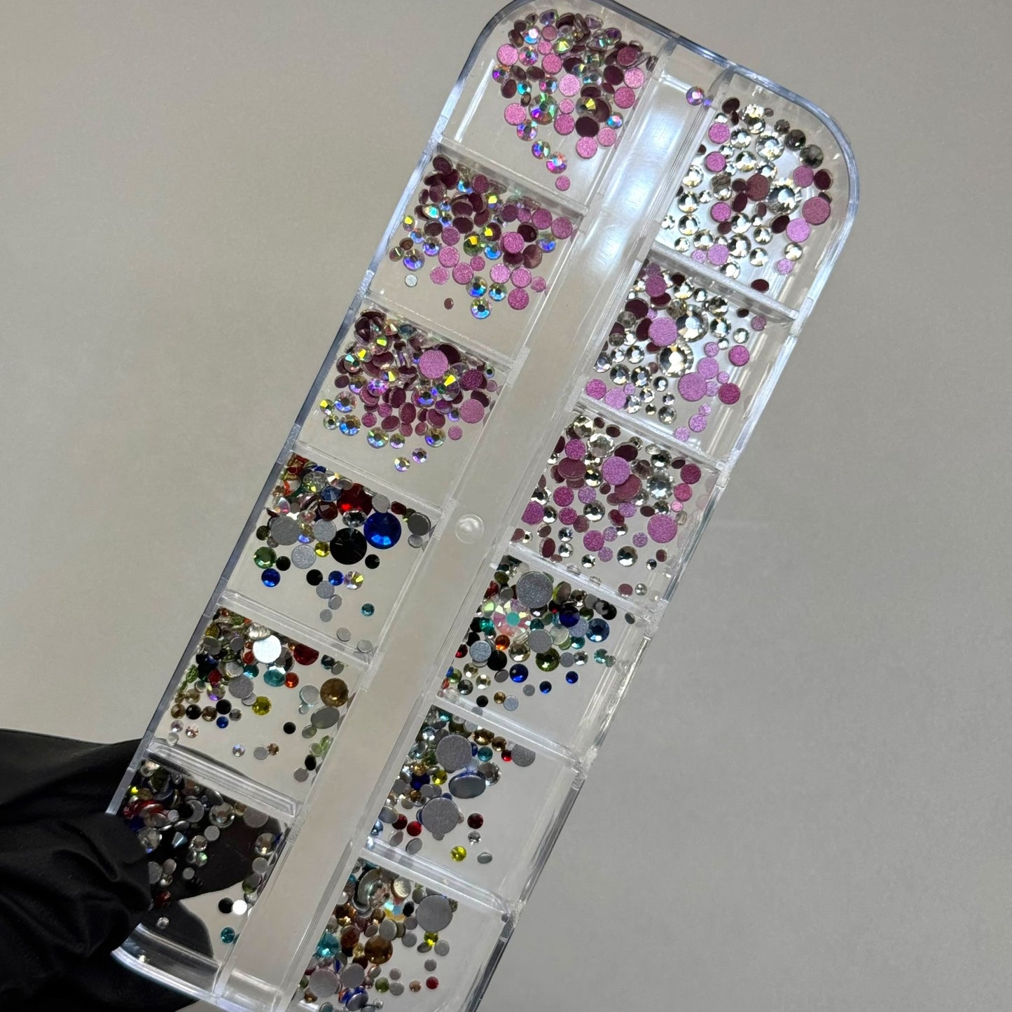 AB & COLORFUL 12 Rhinestone Nail Art Box – Gems for Nails - JTessentials