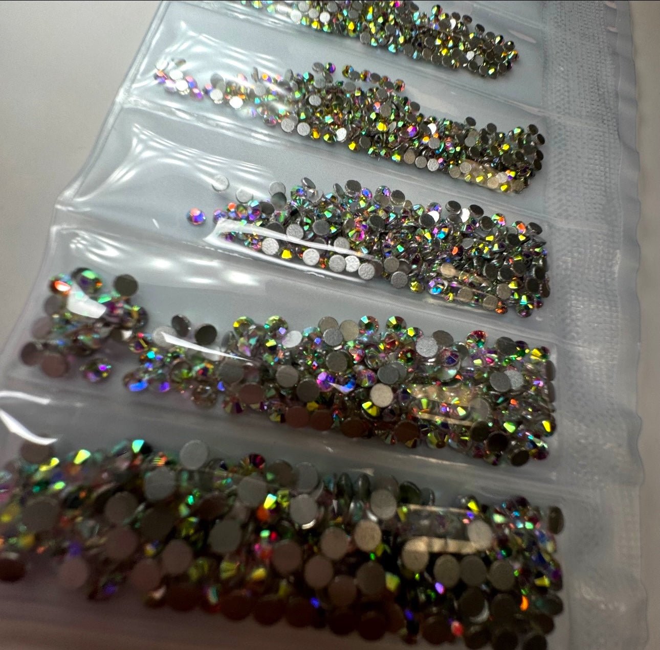 Ab rhinestone flat back - 6 grit pack of crystals for nail decoration - JTessentials