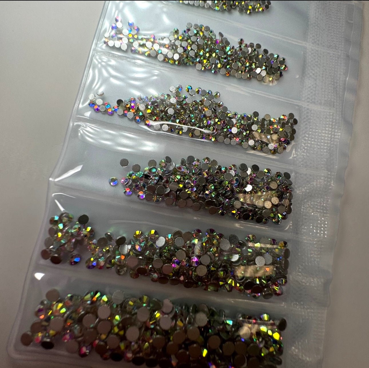 Ab rhinestone flat back - 6 grit pack of crystals for nail decoration - JTessentials