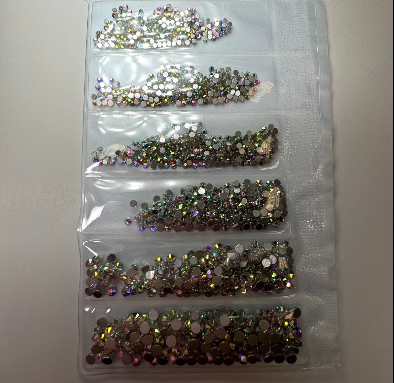 Ab rhinestone flat back - 6 grit pack of crystals for nail decoration - JTessentials