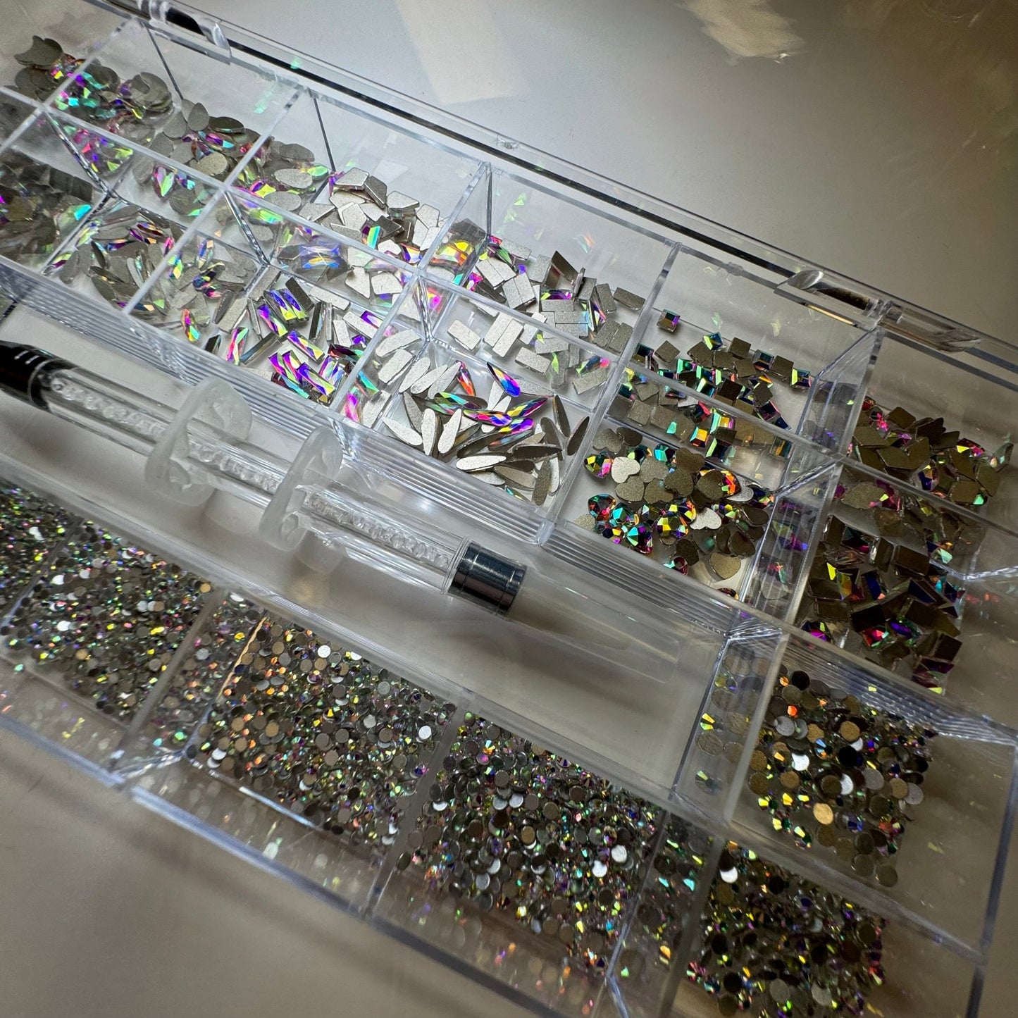 AB• Wax pen tool &High Luxury Crystal Box - Rhinestone box - JTessentials