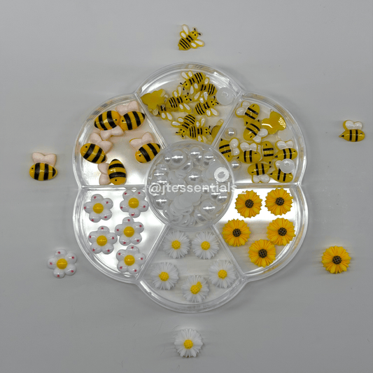 Bee & Flower Nail Charm Kit – Mixed Nail Art Set - JTessentials
