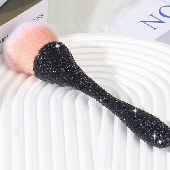 Black Bling Dust Brush – Crystal Handle Nail Cleaning Brush - JTessentials