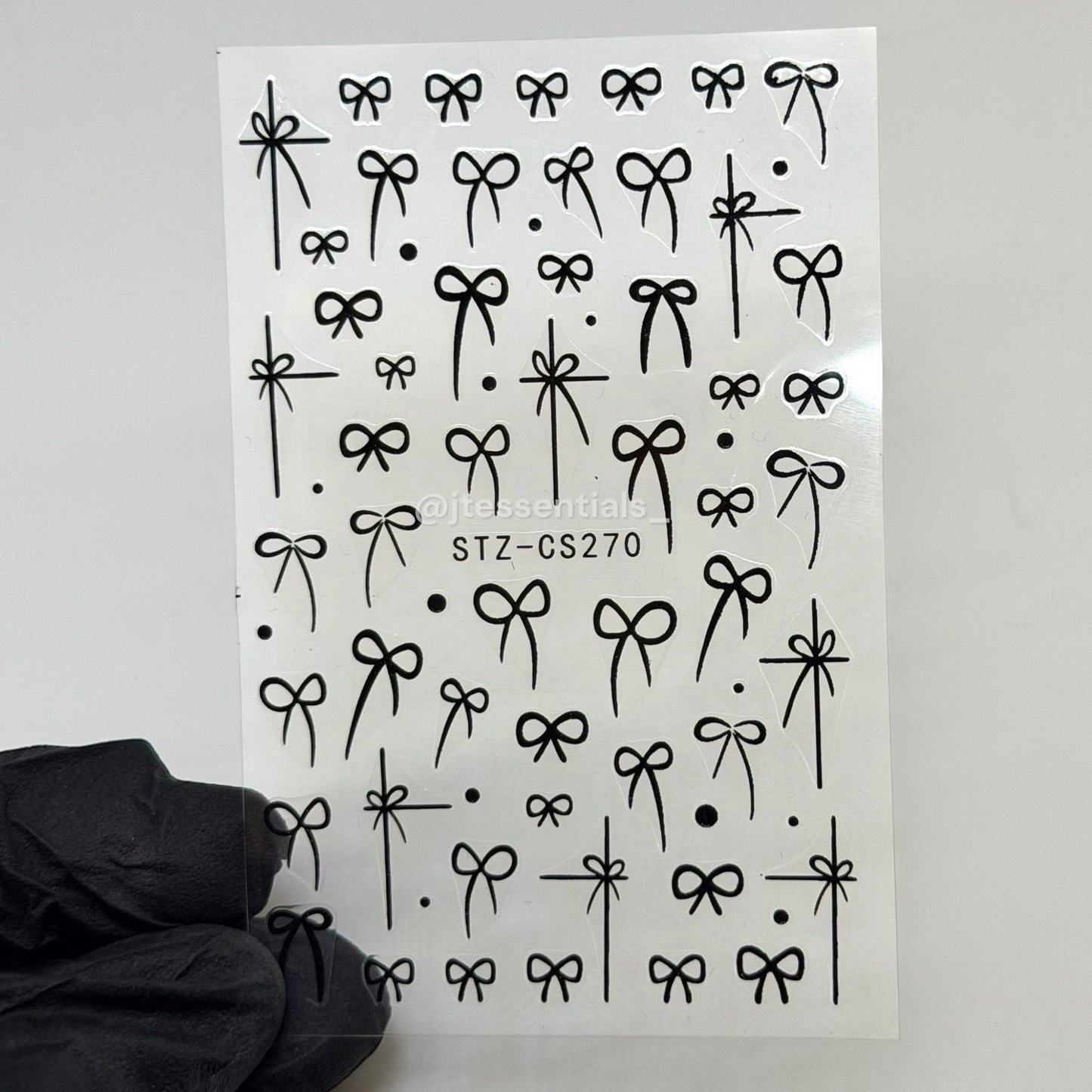 Black Bow Nail Stickers |CS270 - JTessentials