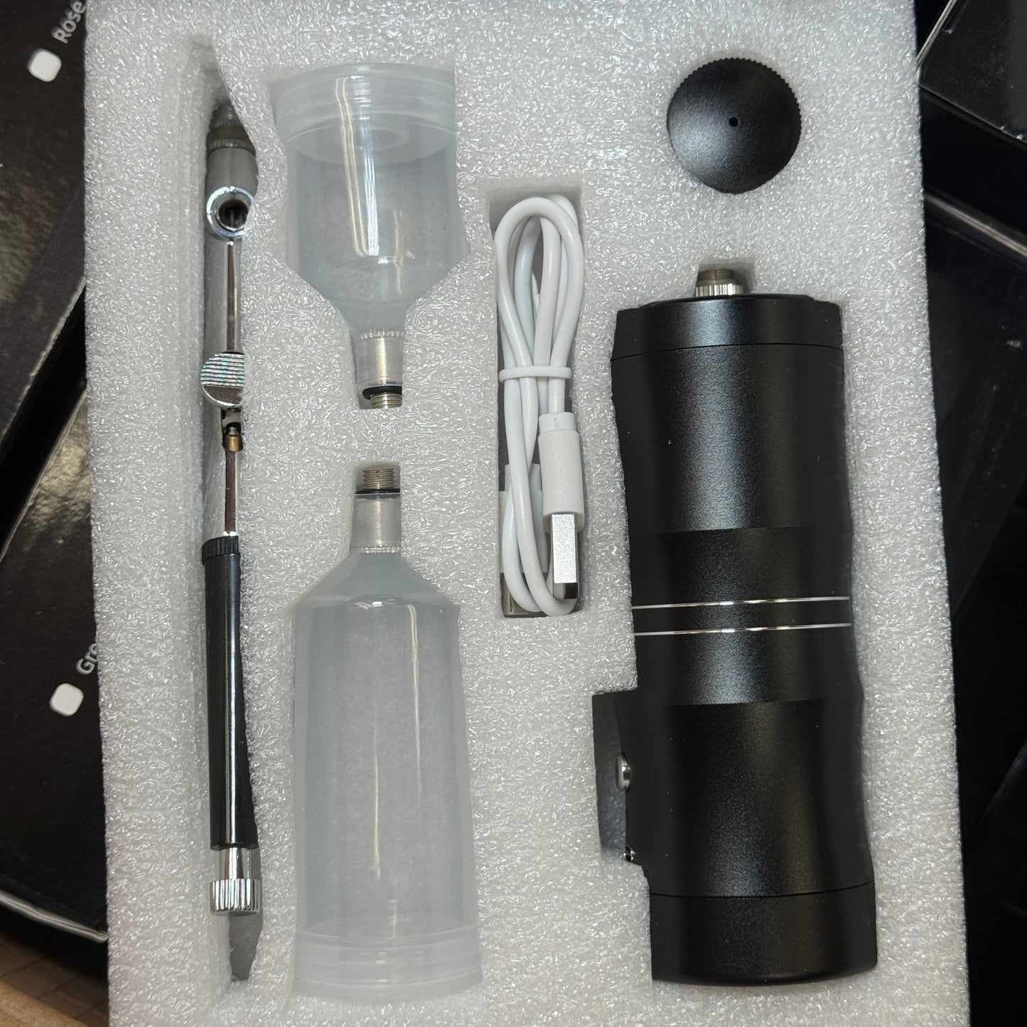 Black Cordless Airbrush Machine – Nail Art Air Compressor - JTessentials