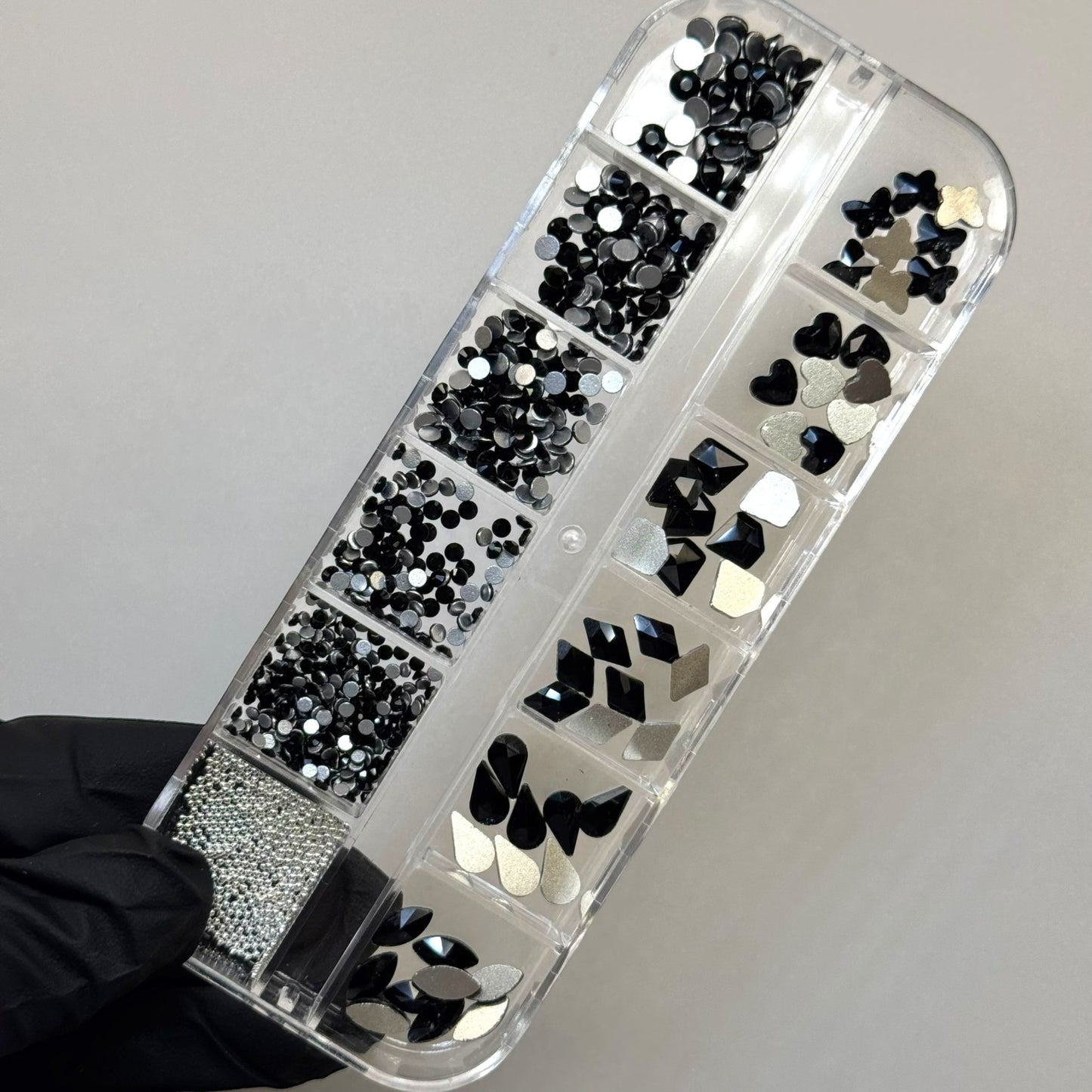 Black flat back Rhinestone Box - High Quality Rhinestone box - JTessentials