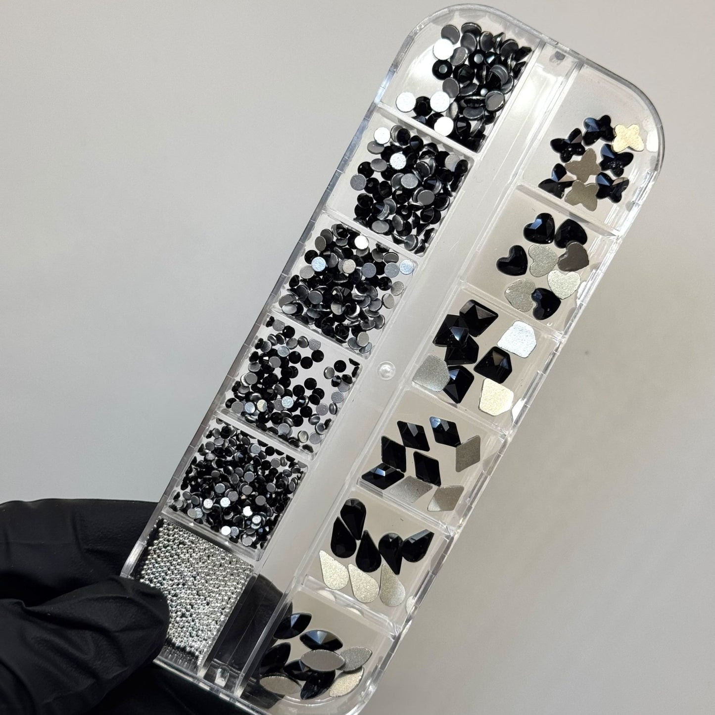 Black flat back Rhinestone Box - High Quality Rhinestone box - JTessentials