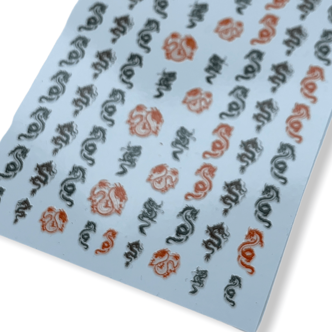 Black & Red Dragon Stickers - JTessentials