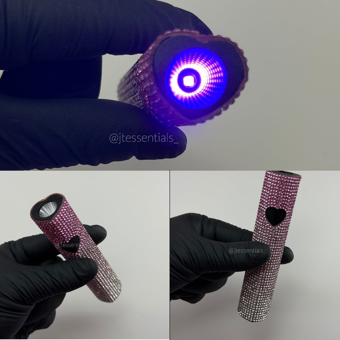Bling Heart-Shaped Handheld UV LED Nail Lamp - JTessentials