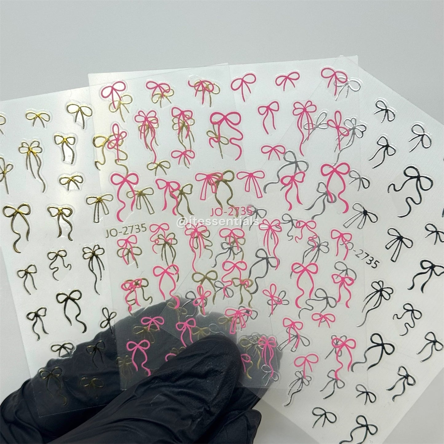 Bow Line Nail Stickers | Minimal Ribbon 2735 - JTessentials