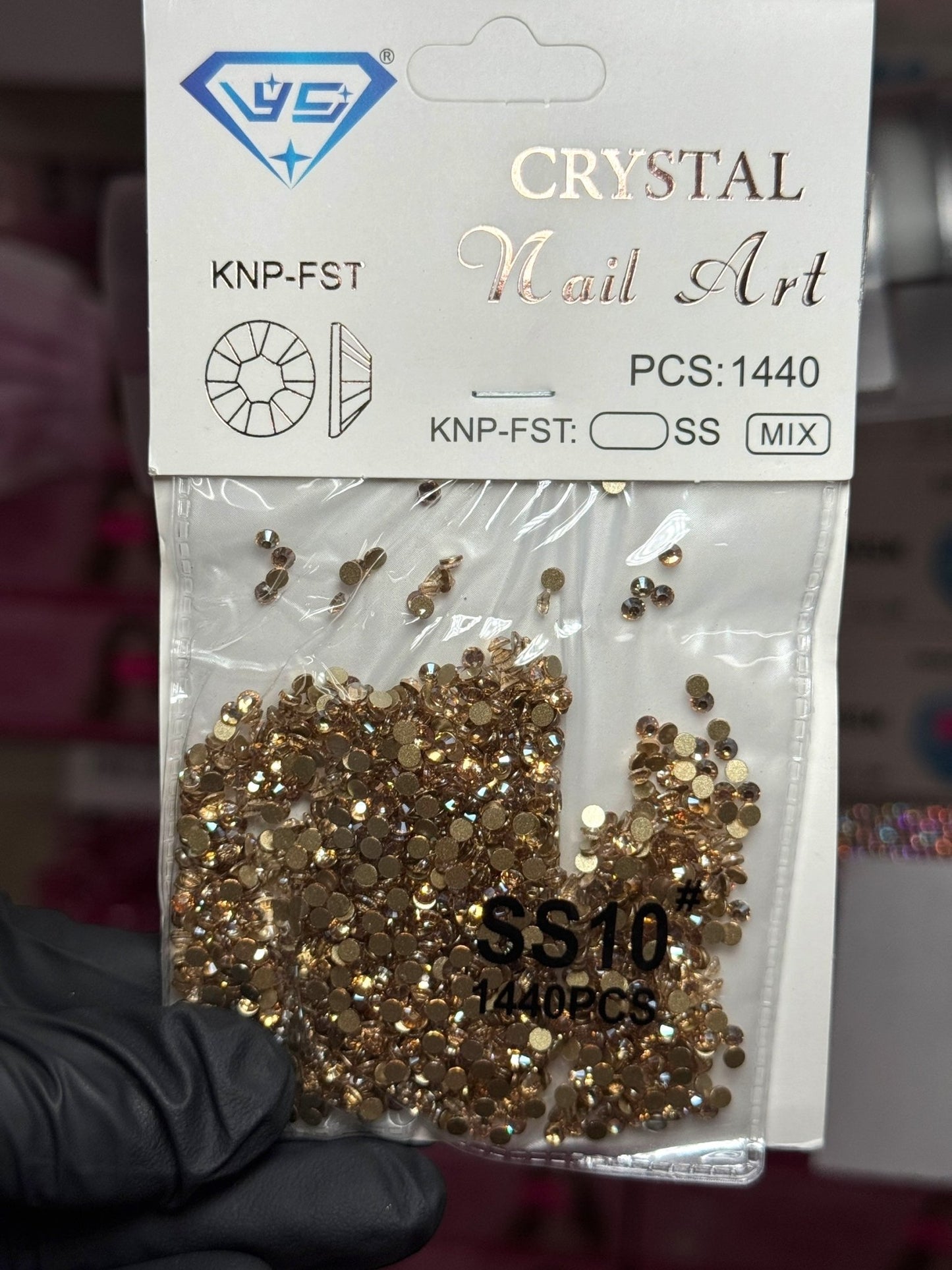 Champagne Rhinestones – Crystal Nail Art Stones 1440pcs - JTessentials
