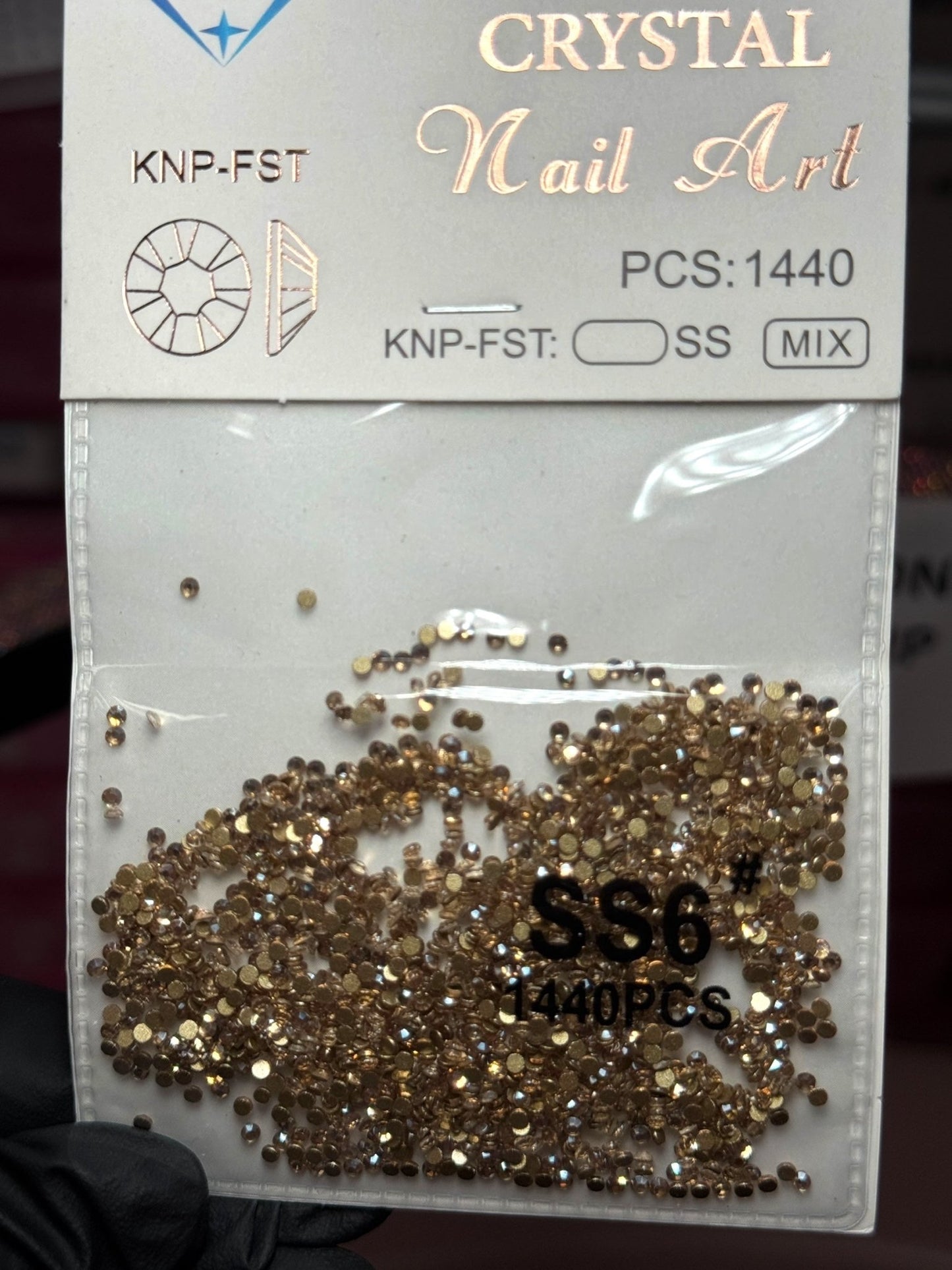 Champagne Rhinestones – Crystal Nail Art Stones 1440pcs - JTessentials