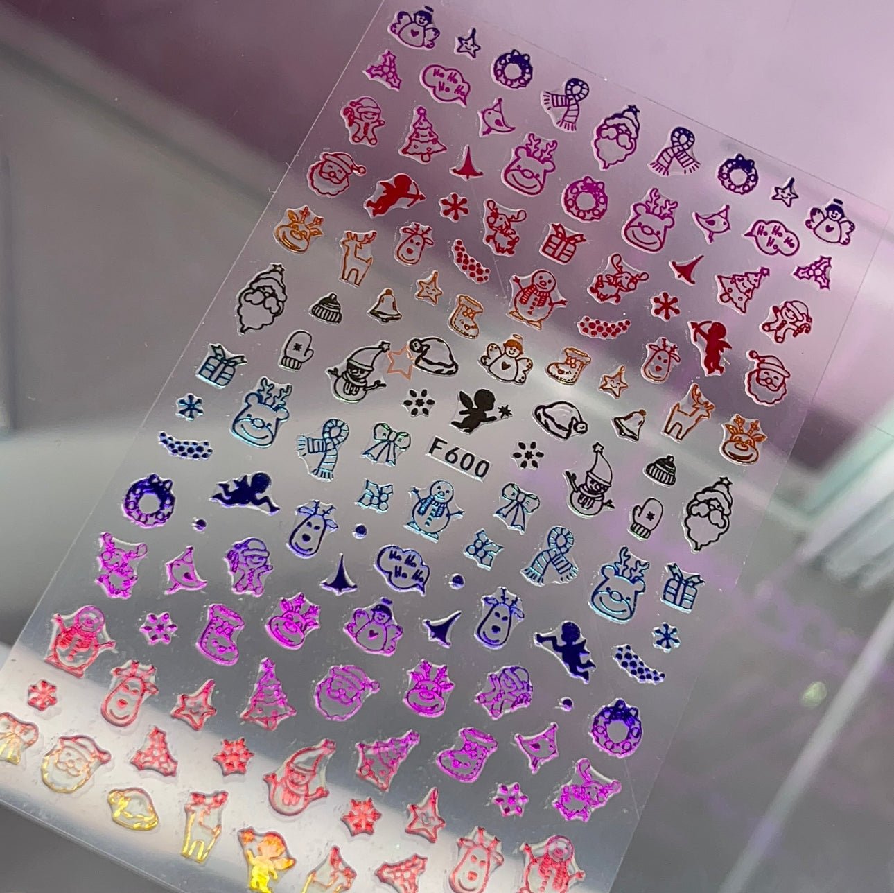 Christmas Nail Stickers - Festive F600 Holiday Nail Art Decals - JTessentials