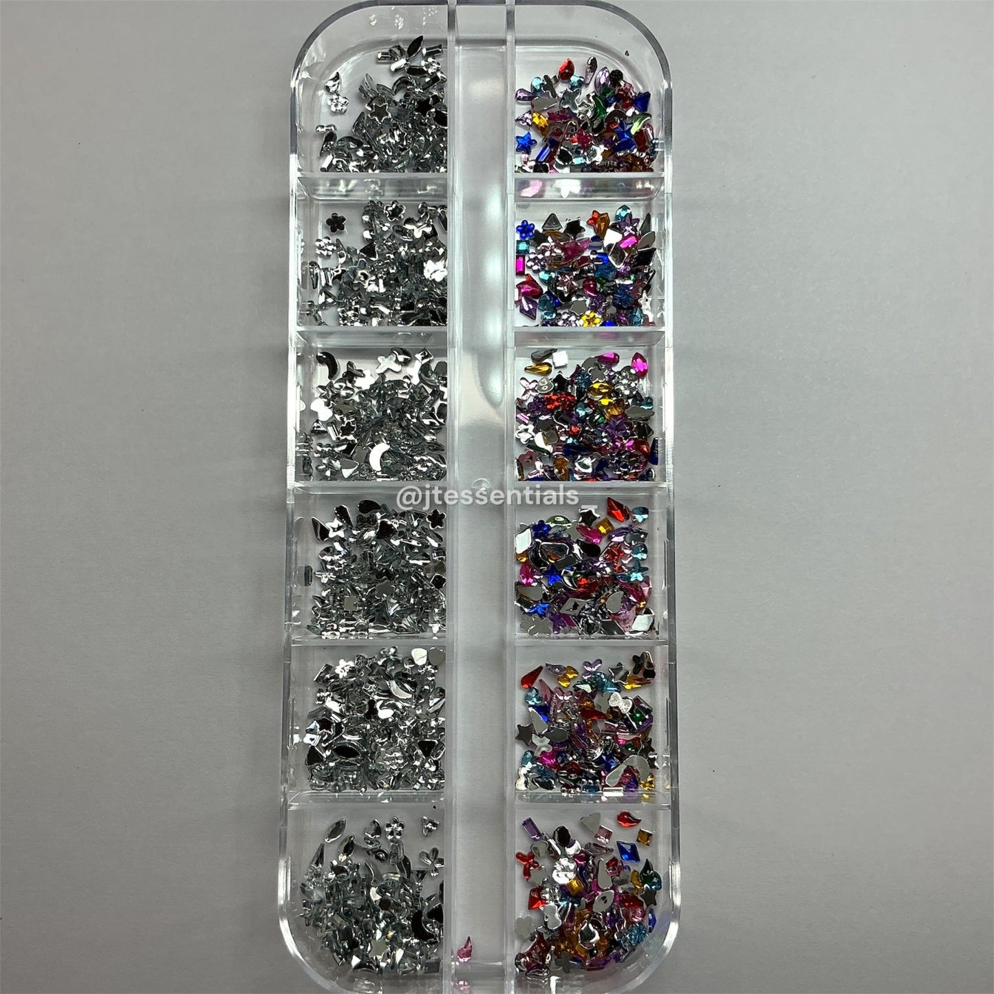 Colorful & Silver Mixed Rhinestone, Heart,Flower,star Nail Charms Set – Crystal Nail Art - JTessentials