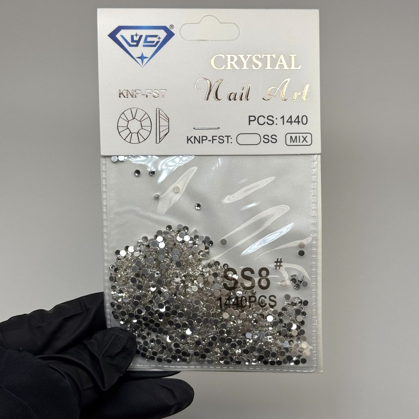 Crystal ss8 SILVER 1440 rhinestone pack - JTessentials
