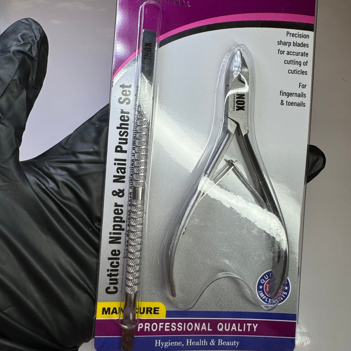 Cuticle Nipper & Nail Pusher Set - INOX - JTessentials