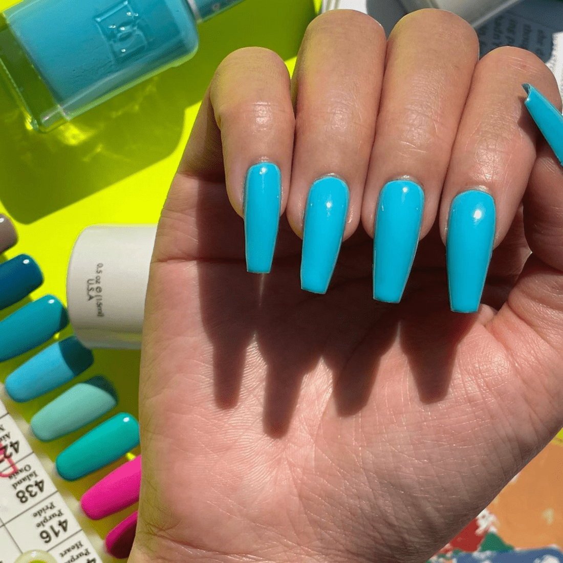 DND 436 Baby Blue – Gel & Matching Polish Duo | Soft Pastel Blue Nail Color - JTessentials