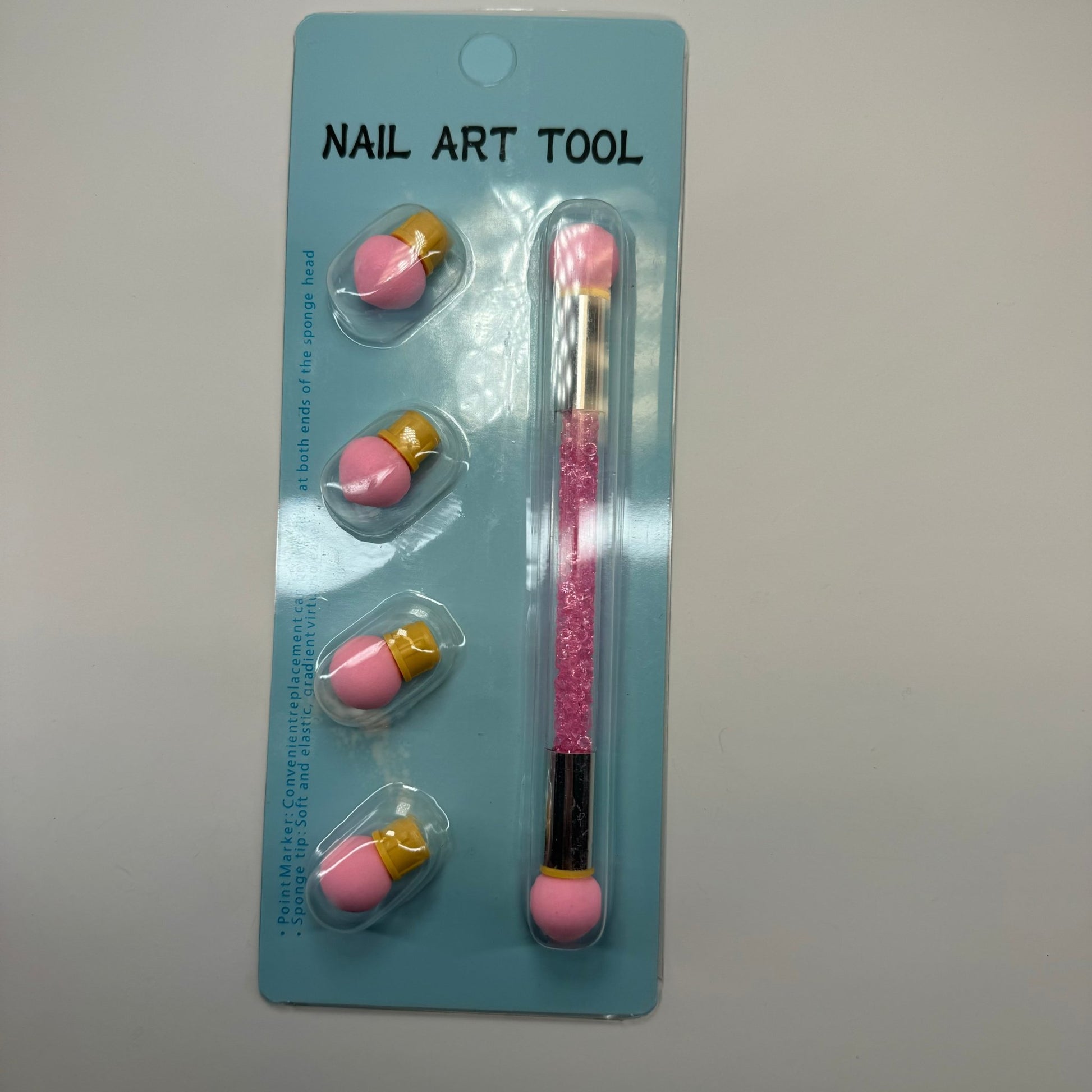 Double Head Professional Nail Brush Set - Gradient & Shading Painting Pen with 4 Replaceable Sponge Heads - JTessentials