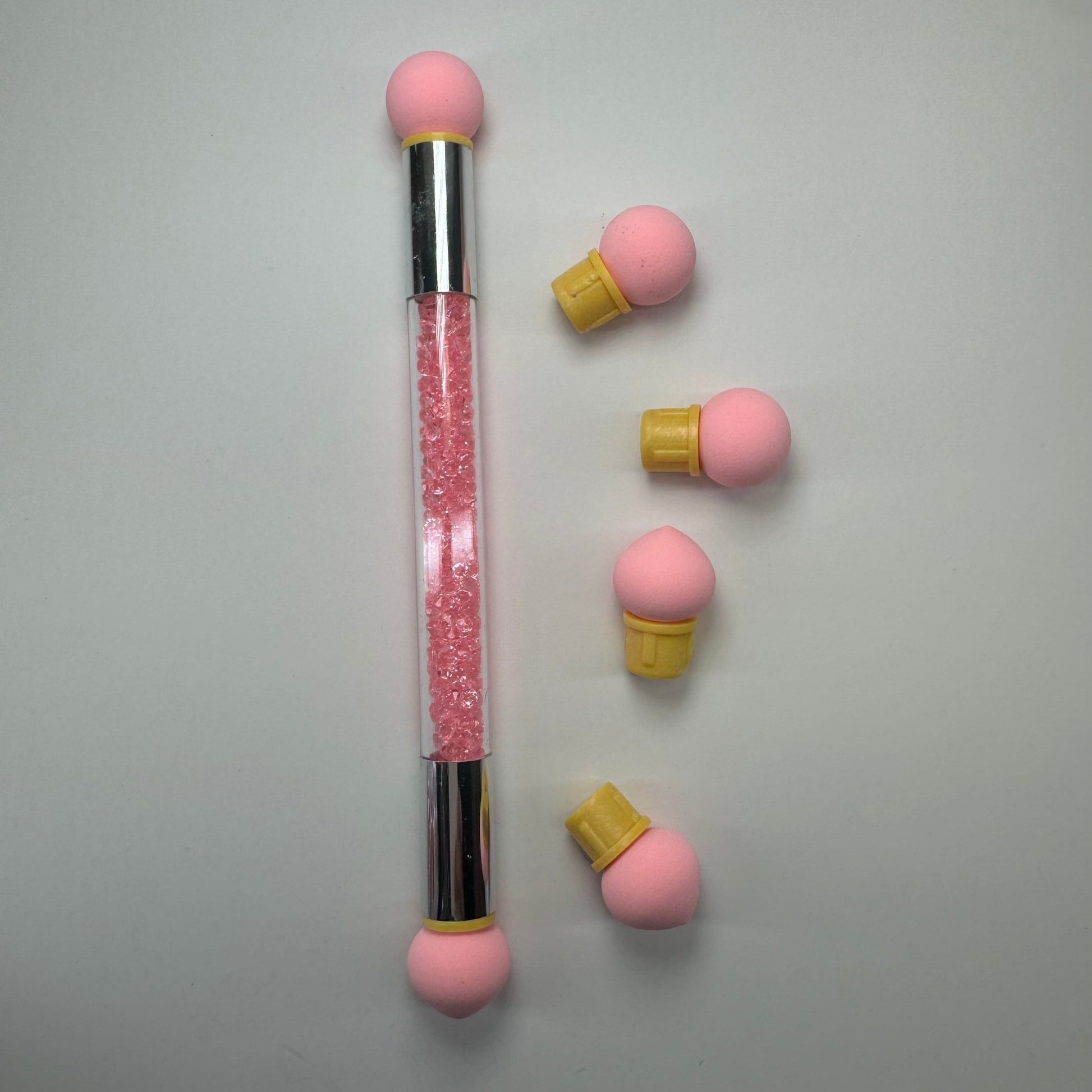 Double Head Professional Nail Brush Set - Gradient & Shading Painting Pen with 4 Replaceable Sponge Heads - JTessentials