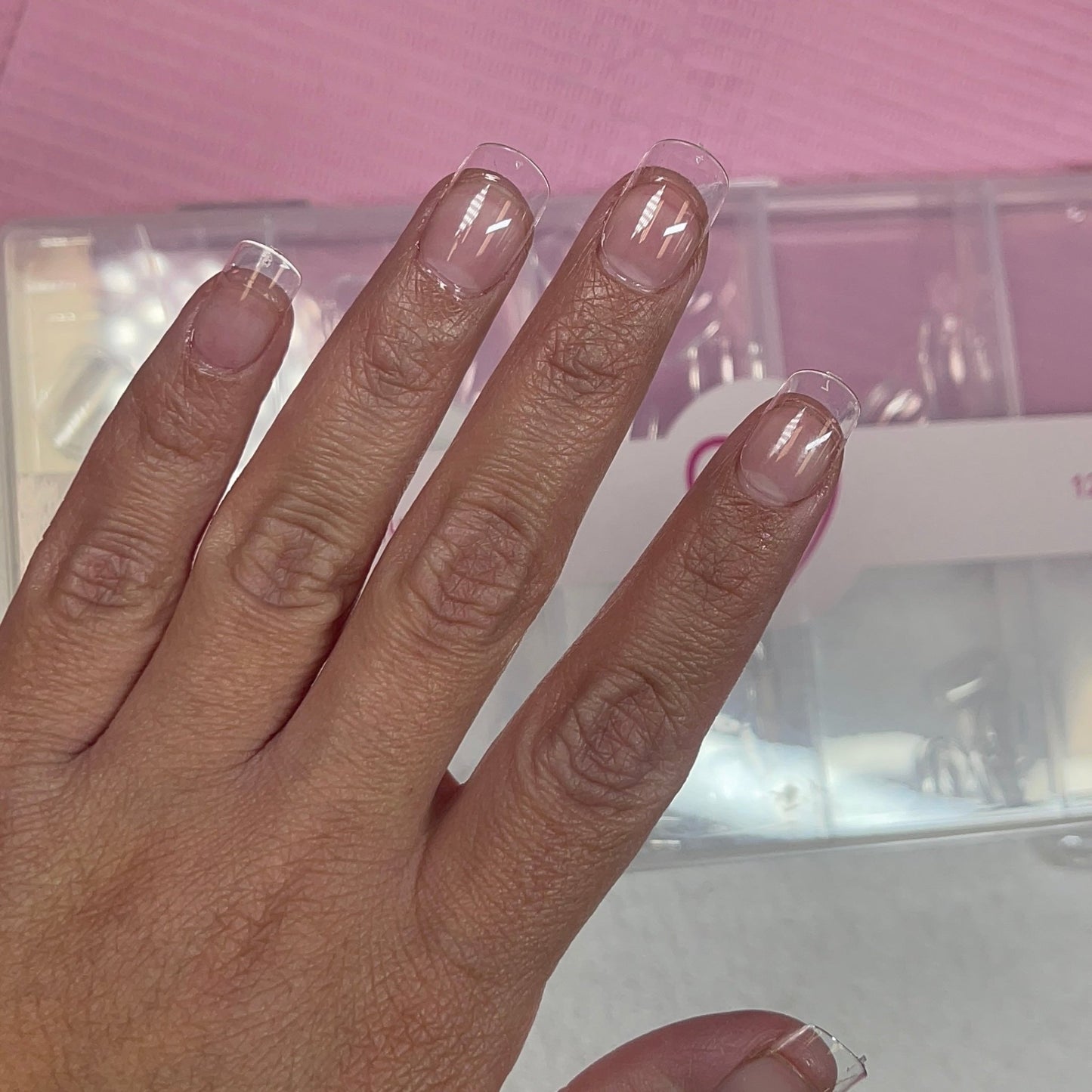 FULL COVER SHORT SQUARE NAIL TIPS - 120 pcs box gel nail extension - JTessentials