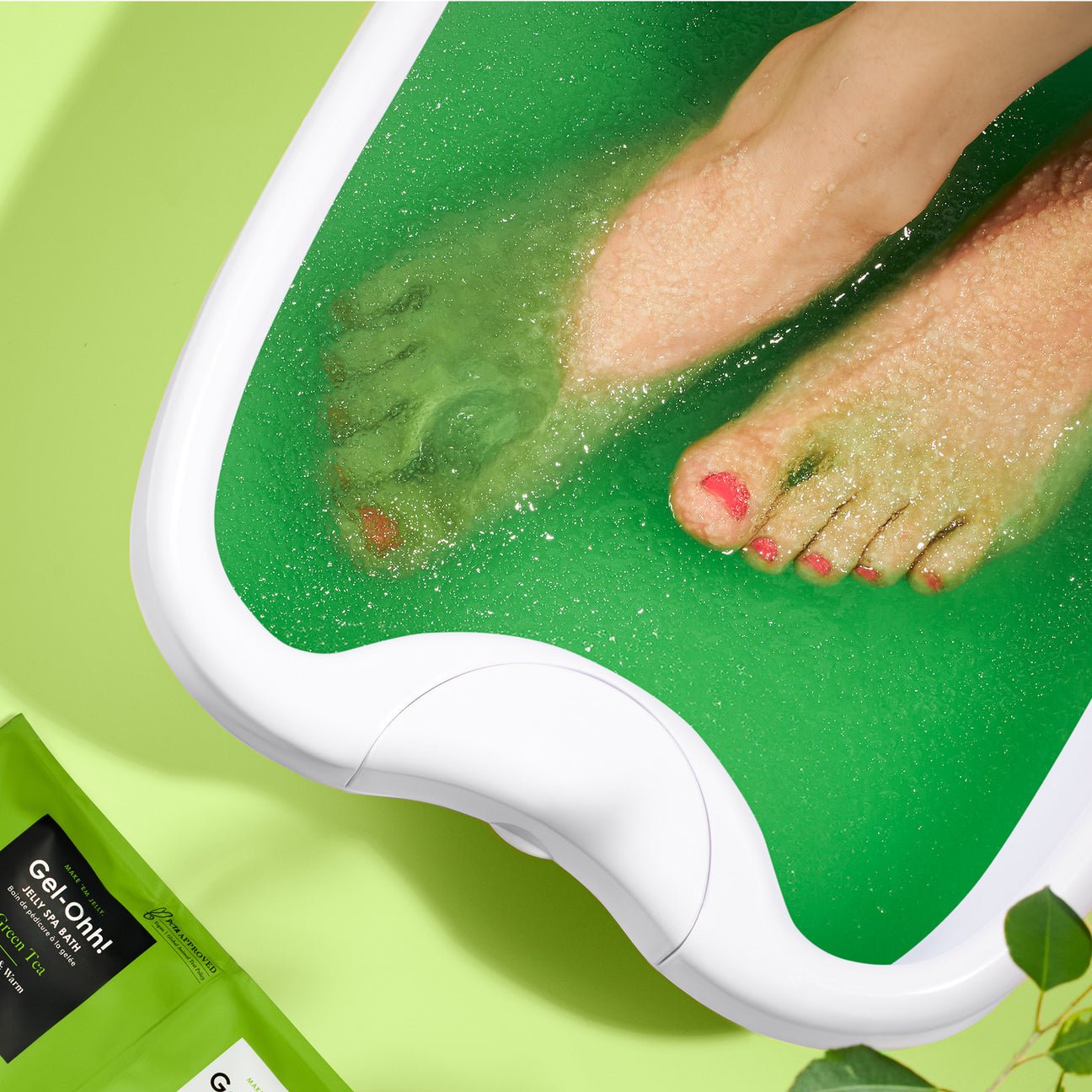 Gel - Ohhh! Jelly Spa Pedicure – Green Tea 2 - Step Detox & Hydrate Kit | AvryBeauty Vegan Jelly Bath for Feet - JTessentials