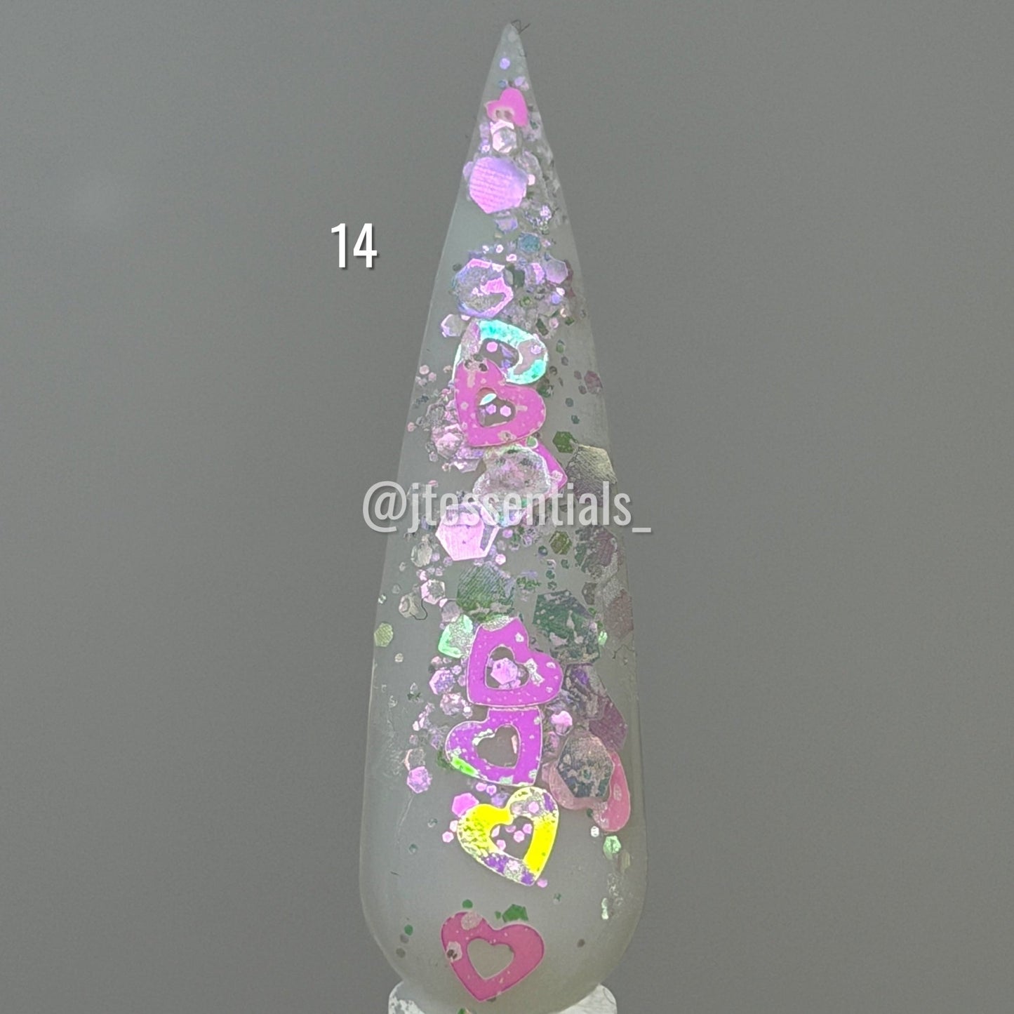 Glitter Valentine Nail Charms Mix - JTessentials