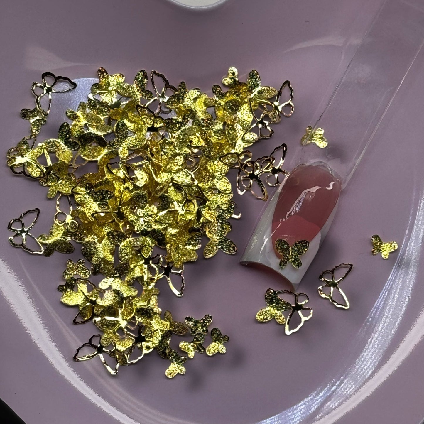 Gold Butterfly Nail Charms – 3D Metallic Mix for Nail Art Decoration - JTessentials