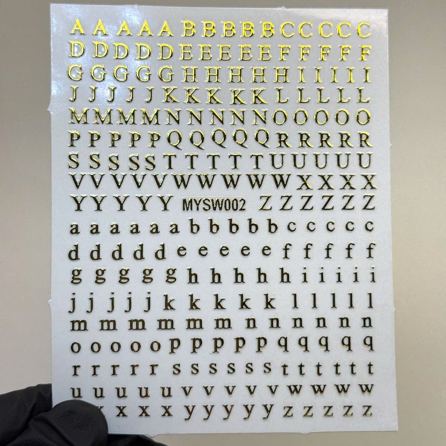 Gold Letter Nail Stickers - Alphabet Nail Decals for Custom Nail Art - JTessentials