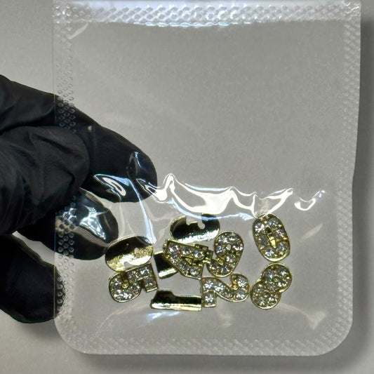 Gold Rhinestone Number Nail Charms – 0 - 9 Digits for Custom Nail Art - JTessentials