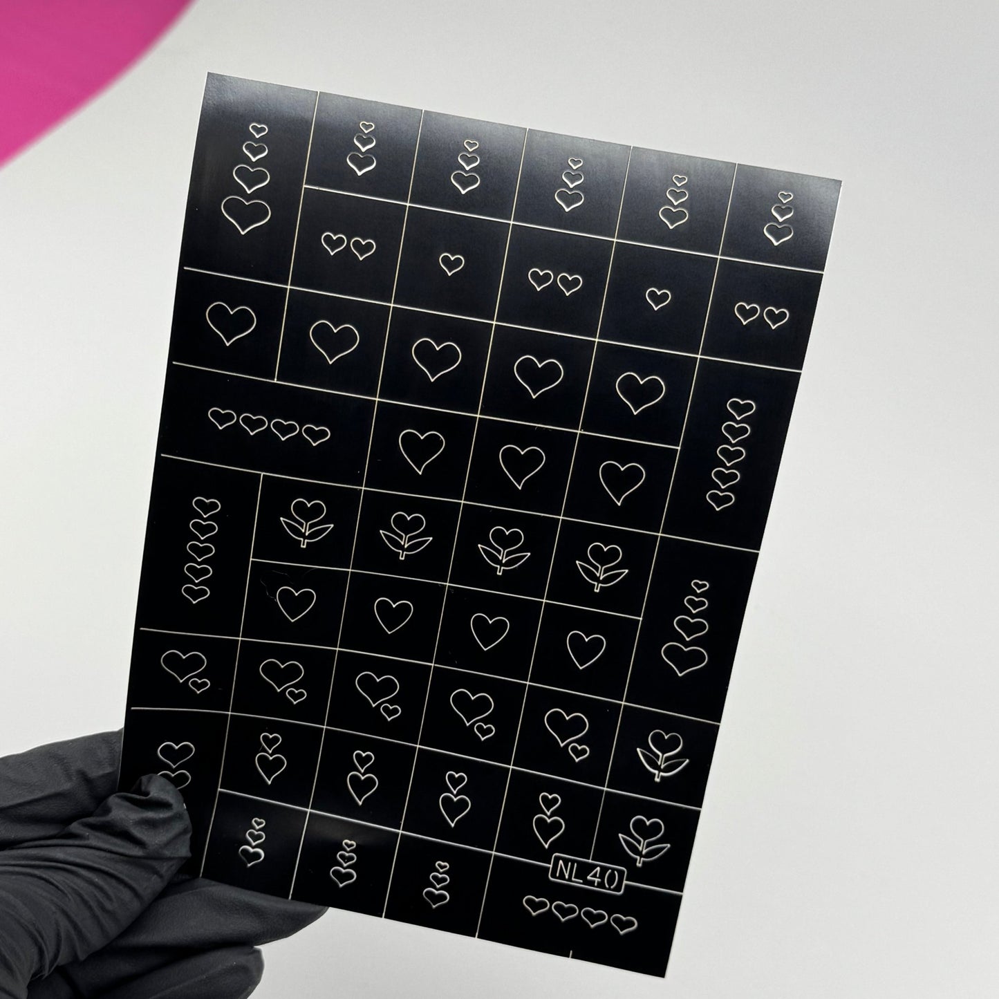 Heart Airbrush Nail Art Stencils – Reusable Nail Design Templates for Perfect Heart Patterns - JTessentials