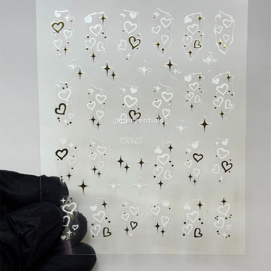 Heart Nail Stickers - SWA63 - JTessentials